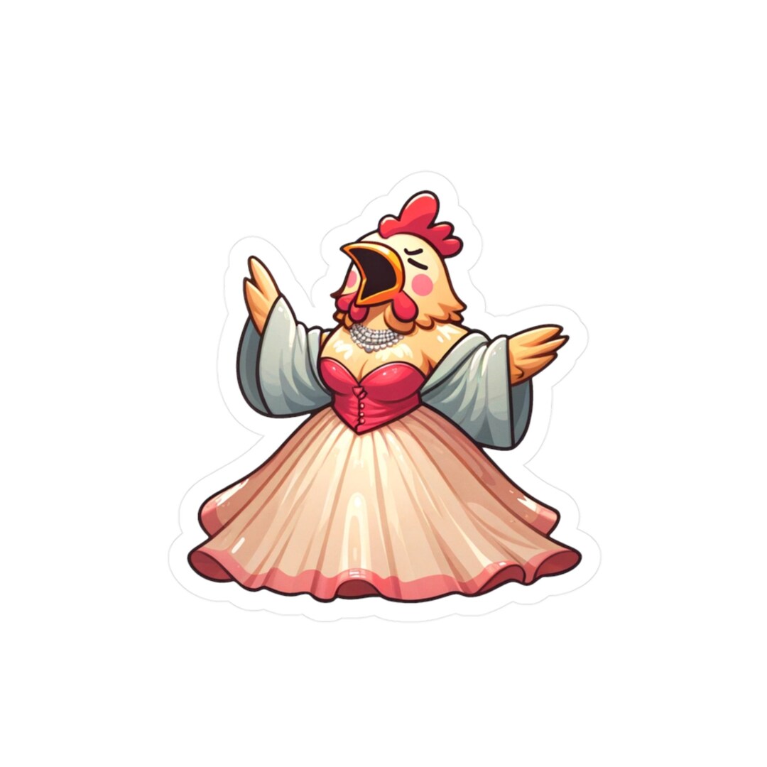 Opera Singer Chicken Kiss-cut Vinyl Decals - Etsy