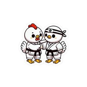 Vinylsticker Karate Chickens D Kiss-Cut