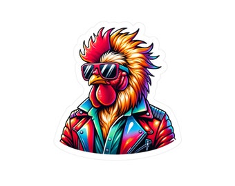 Cool 80's Chicken Kiss-Cut Vinyl Decals