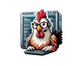Customer Service Chicken Kiss-Cut Vinyl Decals