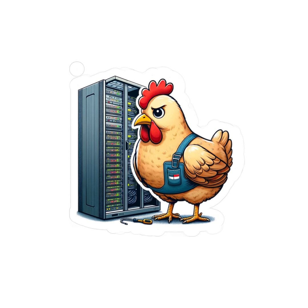 Tech Chicken Kiss-cut Vinyl Decals - Etsy