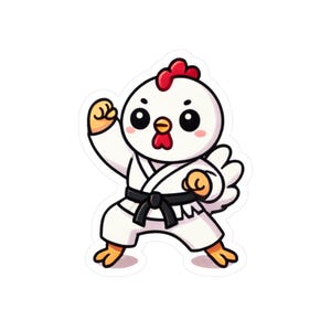Vinylsticker Karate Chicken B Kiss-Cut