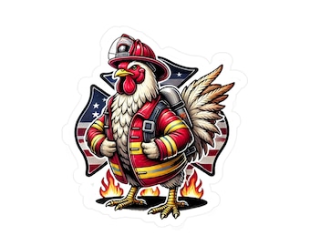 Adesivo de vinil com corte de beijo de frango bombeiro 3