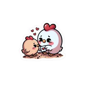 Décalcomanies en vinyle découpées en forme de poules, Saint-Valentin