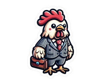 Business Chicken Kiss-Cut Vinyl Decals