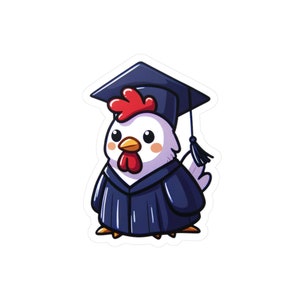 Décalcomanies en vinyle à découper en forme de poule HS Graduate