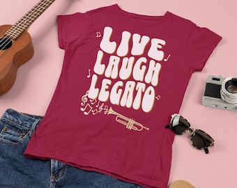 Trumpet player gifts, live laugh love shirt, music teacher, gift for band teacher, gift for trumpet player, live laugh love, band teacher