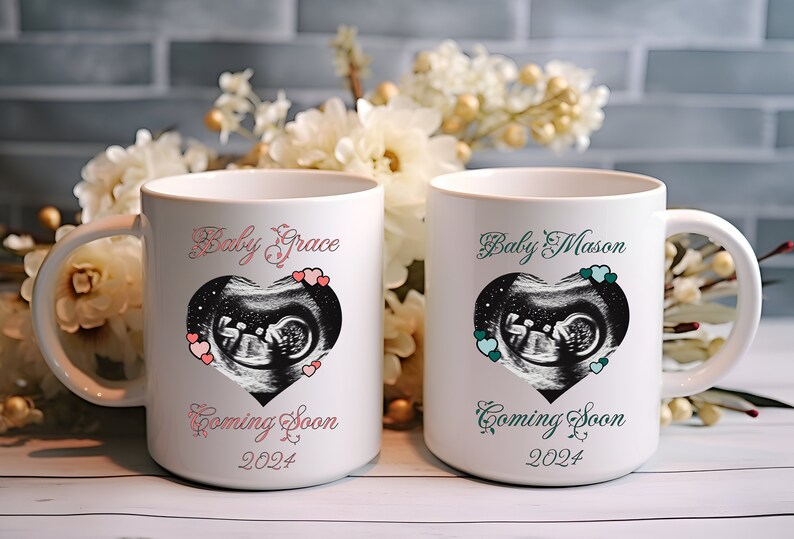Ultrasound Gifts, Custom Photo Baby Mug, Custom Ultrasound, Custom Baby