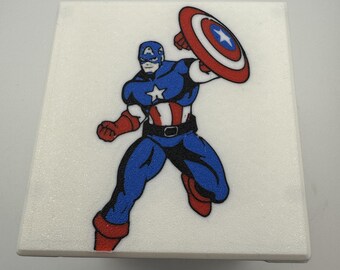 Capitán América - Caja magnética para mazos Commander