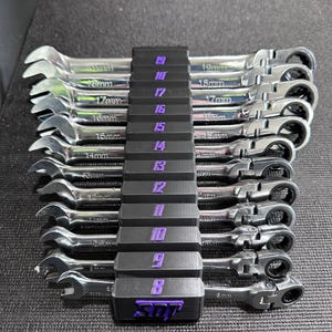Magnetic Wrench Holder: Metric & SAE Toolbox Organizer
