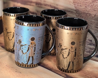 Egypt Pharaohs & Gods Mug | Ancient Egypt Lover Gift | King Tut Ra Hieroglyphics Tea Cup