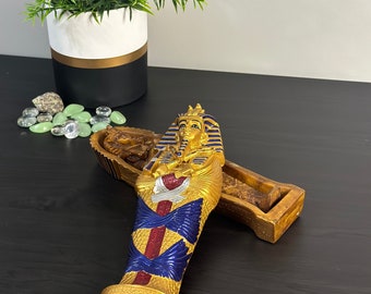 エジプトの樹脂棺：ツタンカーメンのミイラの石棺箱 - Etsy 日本