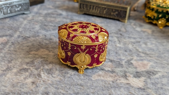 Trinket Organizer Zinc Alloy Vintage Jewelry Box
