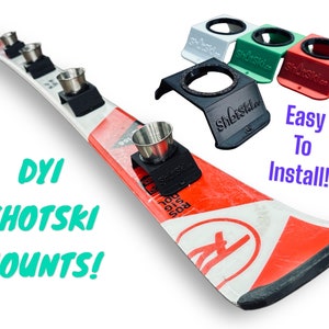 Staffe Shotski personalizzate - Supporti versatili con supporto per bicchierini in gomma resistente - Perfetti per le feste - Disponibili in vari colori