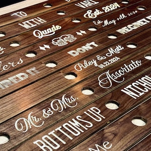 Cartello per matrimonio unico - Shotski personalizzato per i messaggi degli ospiti