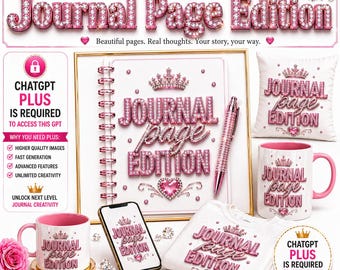 Journal Page Edition GPT Black Girl Self Care Positive Affirmations Gratitude Reflections Goals Designs Quotes Printable Journal Creator