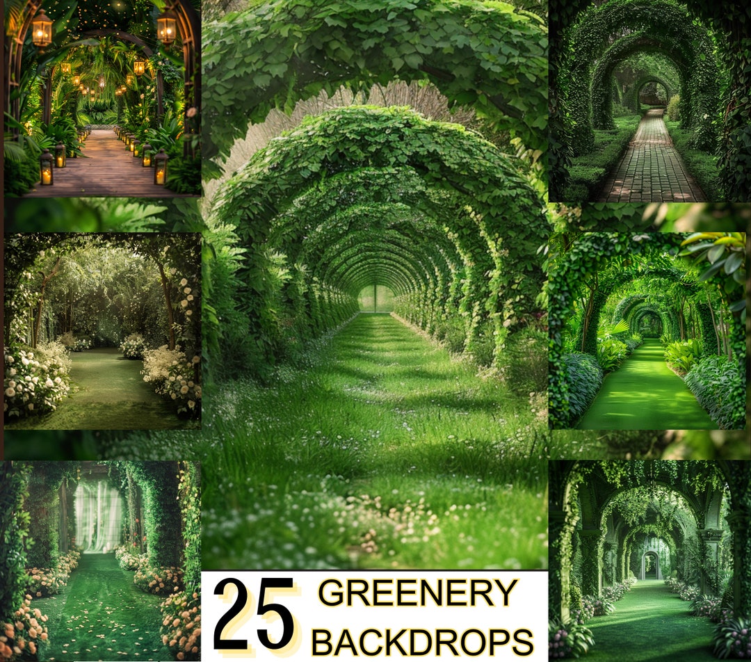 Greeniery Backdrop Arch 25 Green Arch, Wedding Arch, Digital Backdrop, Wedding Backdrop ...