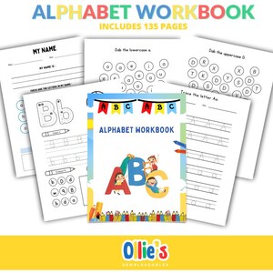Alphabet Worksheet Bundle | Tracing | Colouring | 135 Pages | Printable Activity Worksheet