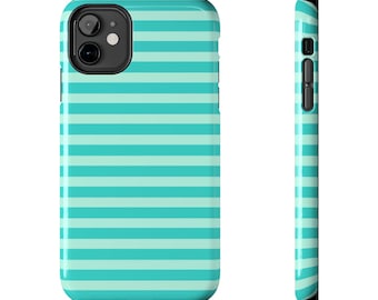 Teal Stripped Phone Case