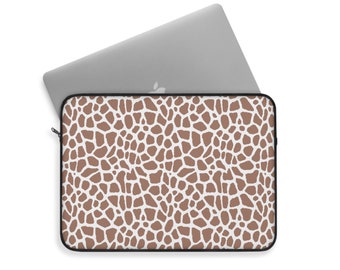 Laptophoes met giraffeprint