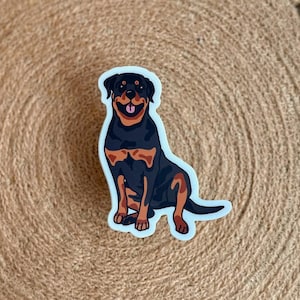 Rottweiler Sticker Waterproof Waterbottle Laptop Rotty Dog Sticker Gift