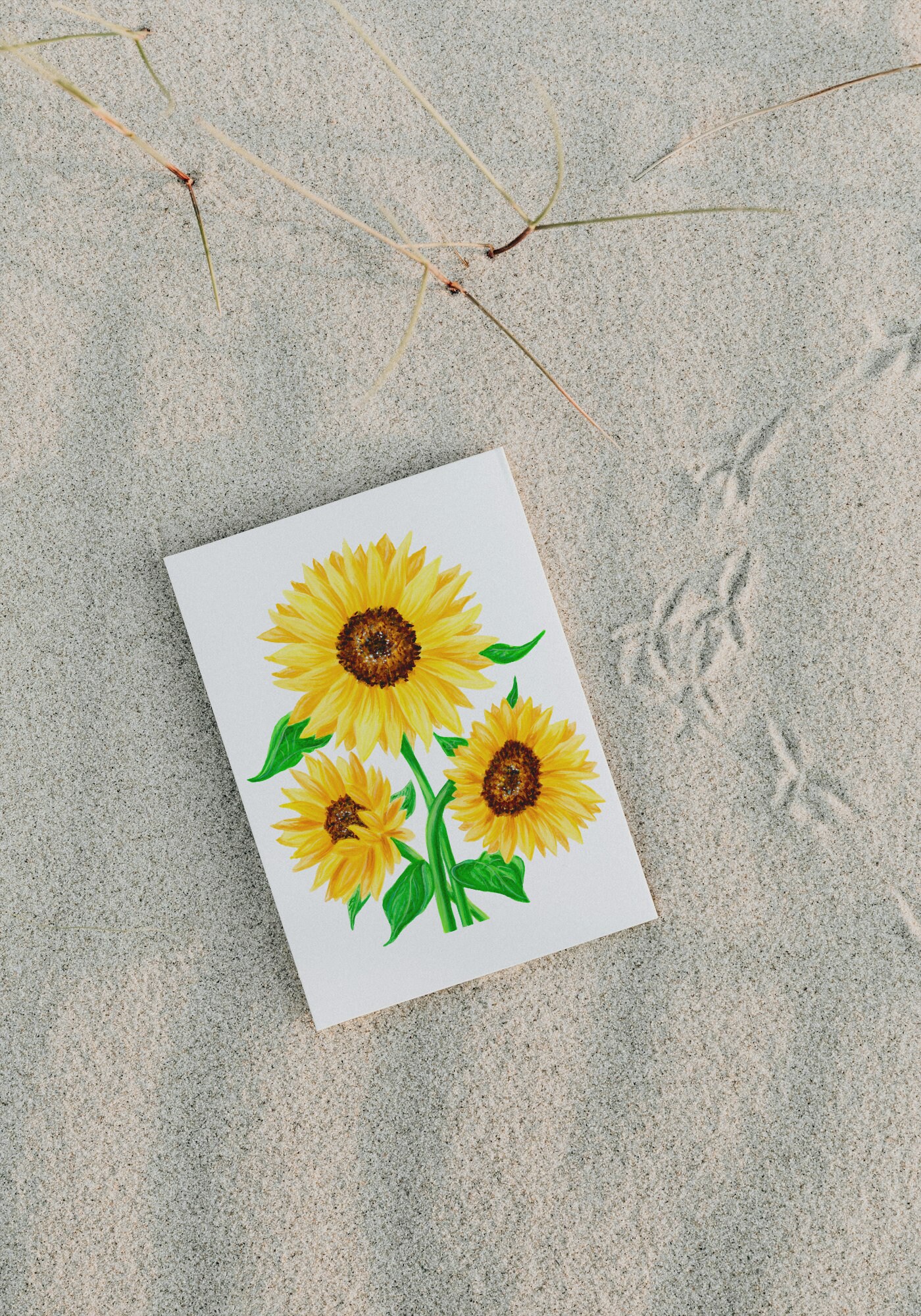 Watercolor Sunflower Card for Any Occasion Blank Inside | Painted ...