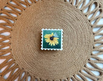 Black Eyed Susan Dragonfly Ladybug Stamp Waterproof Sticker Gift