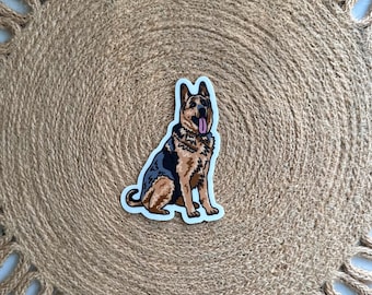 German Shepherd Sticker Waterproof Waterbottle Dog Sticker Gift