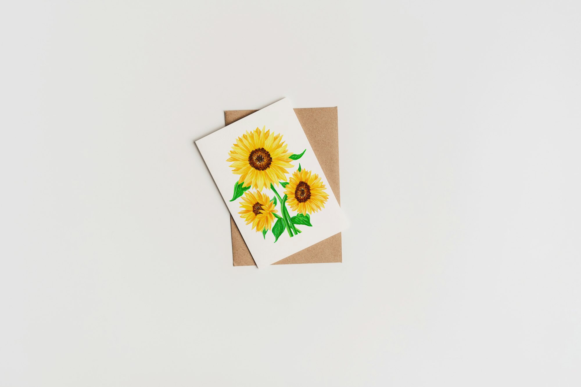 Watercolor Sunflower Card for Any Occasion Blank Inside | Painted ...