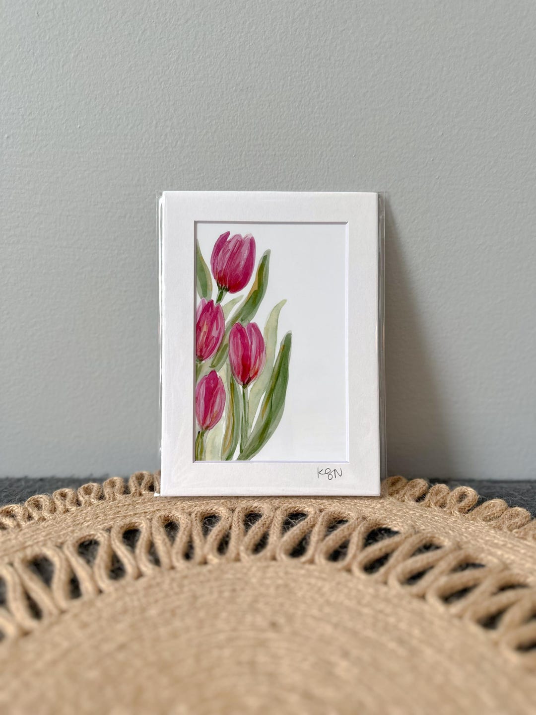Pink Tulips Watercolor Painting Art Print, Mother’s Day Gift - Etsy
