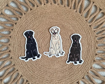 Labrador Retriever Sticker Waterproof Waterbottle Laptop Yellow Black Chocolate Lab Dog Sticker Gift