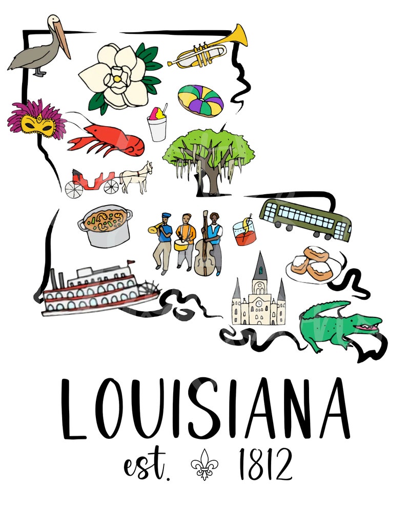 Louisiana Themed PNG, Instant Download - Etsy