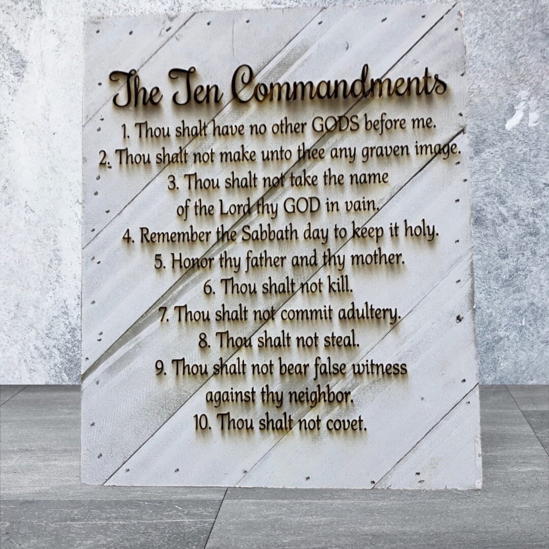 Ten Commandments Fancy The Ten Commandments - Etsy