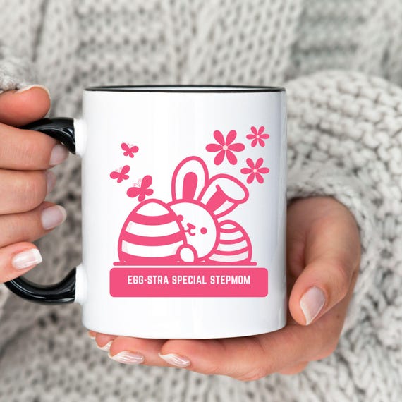 Stepmom Easter Bunny Mug, Gift for Stepmom, Stepmom Birthday