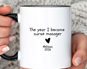 Personalized Nurse Manager Mug, Custom Coffee Cup Gift for Nurse Manager