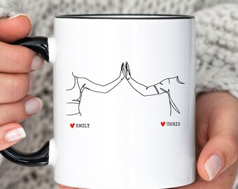 Mug personnalisé en céramique pour couple de la Saint-Valentin, cadeau pour couple de gym, petit ami ou petite amie