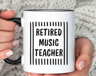 Mug pour professeur de musique retraité, cadeau de retraite pour éducateur musical