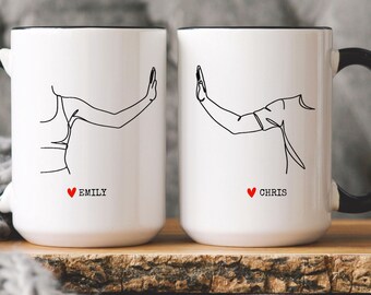 Mug personnalisé en céramique pour couple de la Saint-Valentin, cadeau pour couple de gym, petit ami ou petite amie