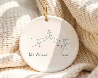 Décoration de Noël personnalisée pour professeur de mathématiques, cadeau étudiant personnalisé pour professeur
