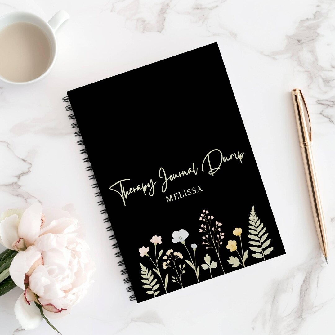 Personalized Therapy Journal Dump Notebook, Blank Lined Spiral Journal for Writing & Self Care ...