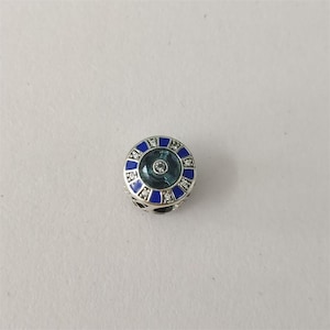 Pandora silver blue crystals charm