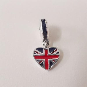 Pandora charm bead &quot;great britain heart flag&quot; - retired