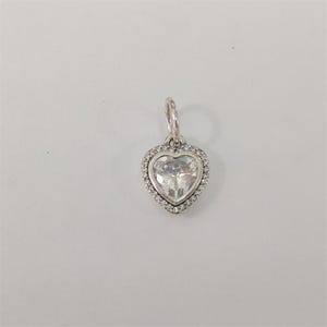 Pandora silver heart pendant charm