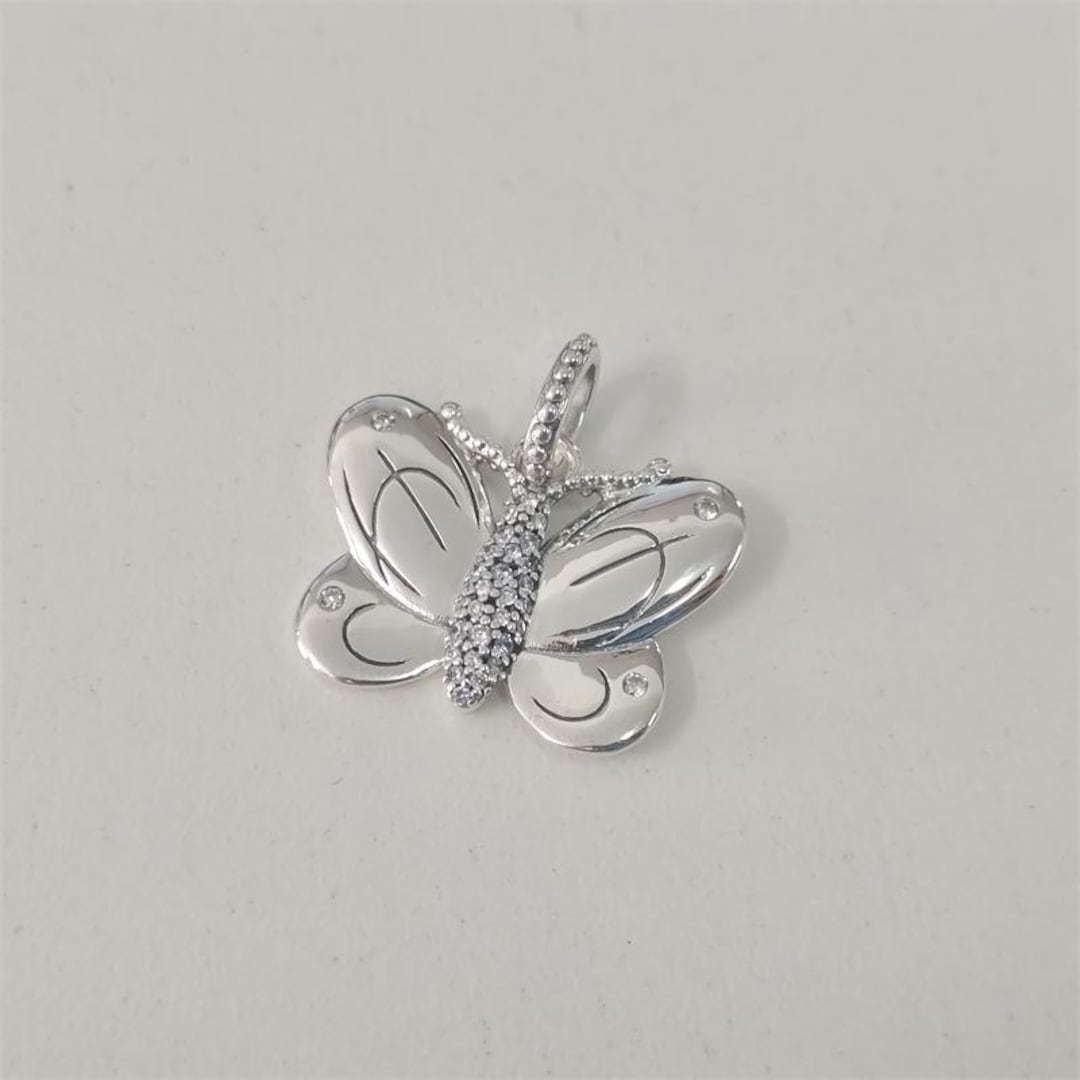 Pandora Sterling Silver Decorative Butterfly Pendant Charm