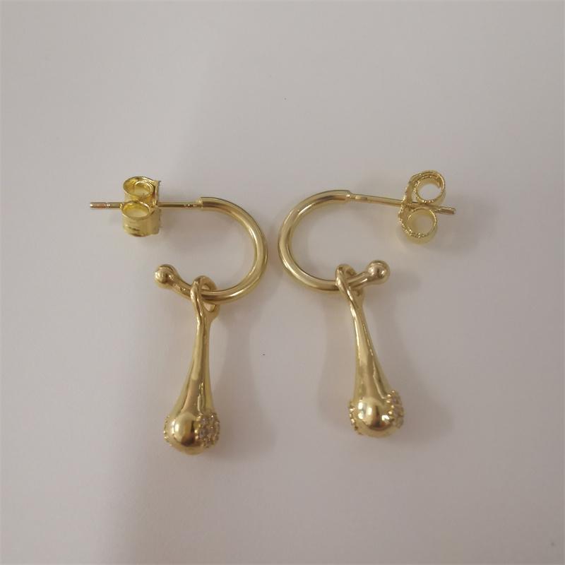 Pandora Modern Love Pods Gold Earring Etsy