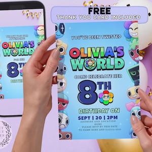 Dandy World Birthday Invite