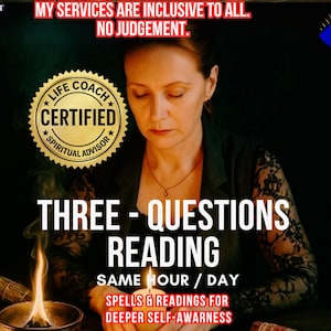 Three question Tarot Psychic Reading | spiritual advices, love, emergency, relationship, husband, three questions