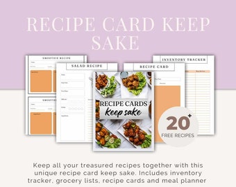 Recipe Card Keep Sake plus 20 FREE Healthy Recipes