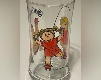 Vintage 1984 Cabbage Patch Kids drinking glass