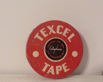 Vintage Texcel Cellophane Tape tin